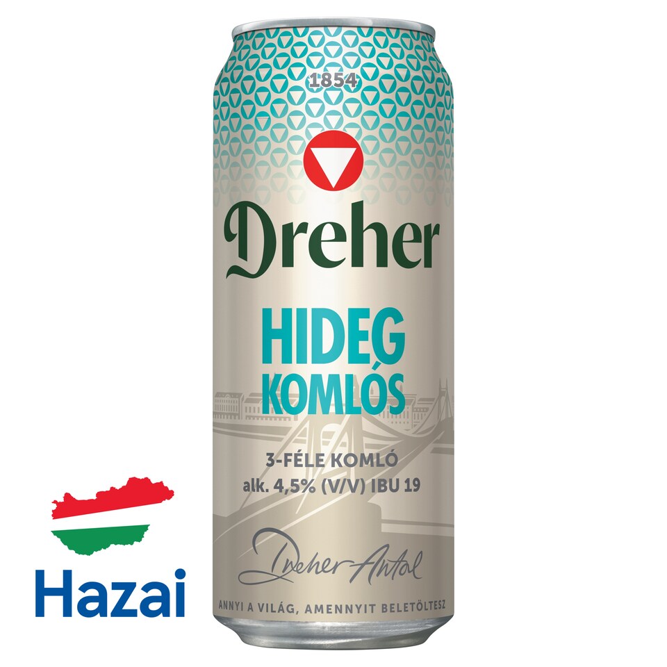 Dreher Hidegkomlós világos sör 4,5% 0,5 l
