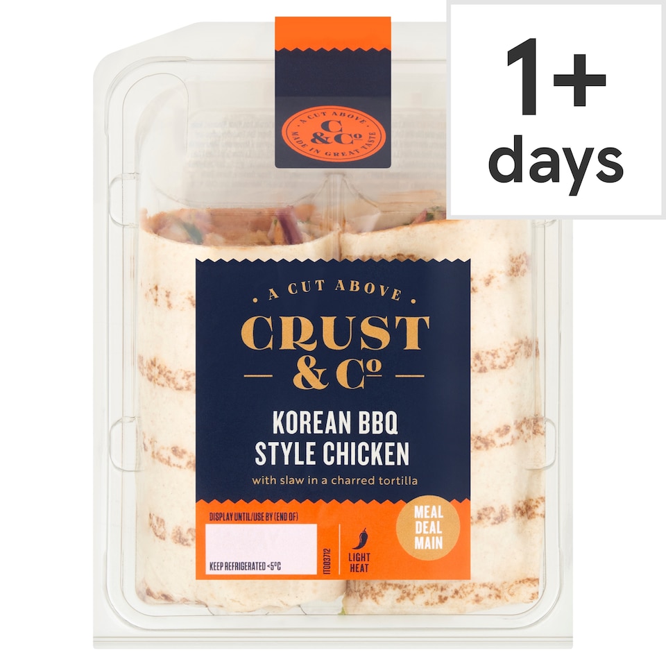 Crust & Co Korean BBQ Style Chicken Wrap 231g