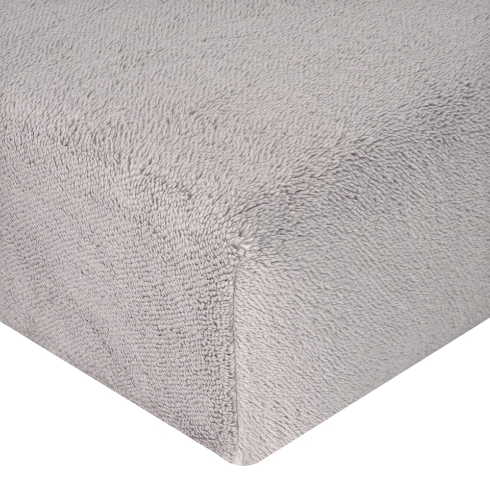 F&F Home Grey Teddy Fleece Fitted Sheet Double