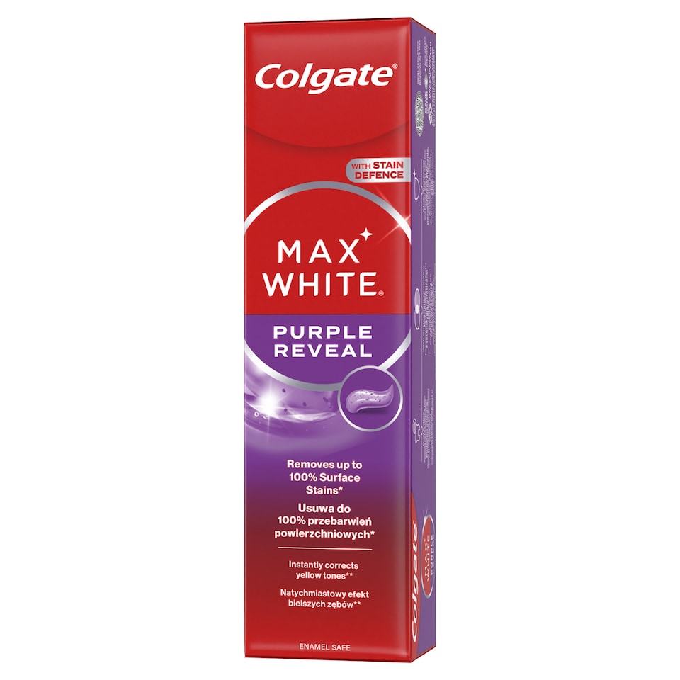 image 1 of Colgate Max White Purple Reveal Toothpaste 75 ml