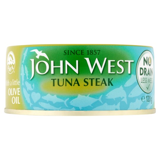 JW NO DRAIN DRAIN TUNA STEAK OLIVE OIL120G Tesco Groceries