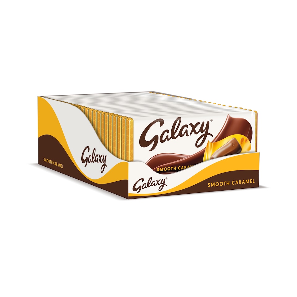 image 1 of Galaxy Smooth Caramel & Milk Chocolate Bar 135g