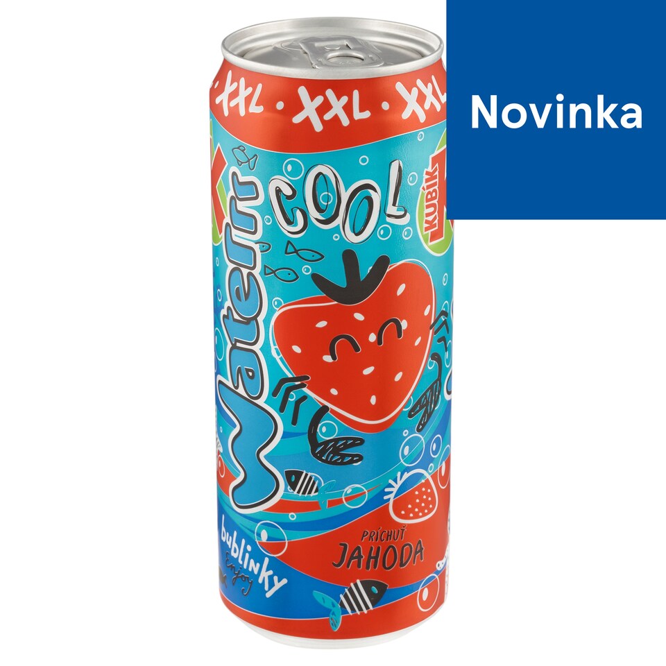 Kubík Waterrr Cool príchuť jahoda 330 ml