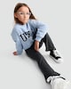 image 1 of F&F Girls Cotton Rich Flared Leggings in Grey