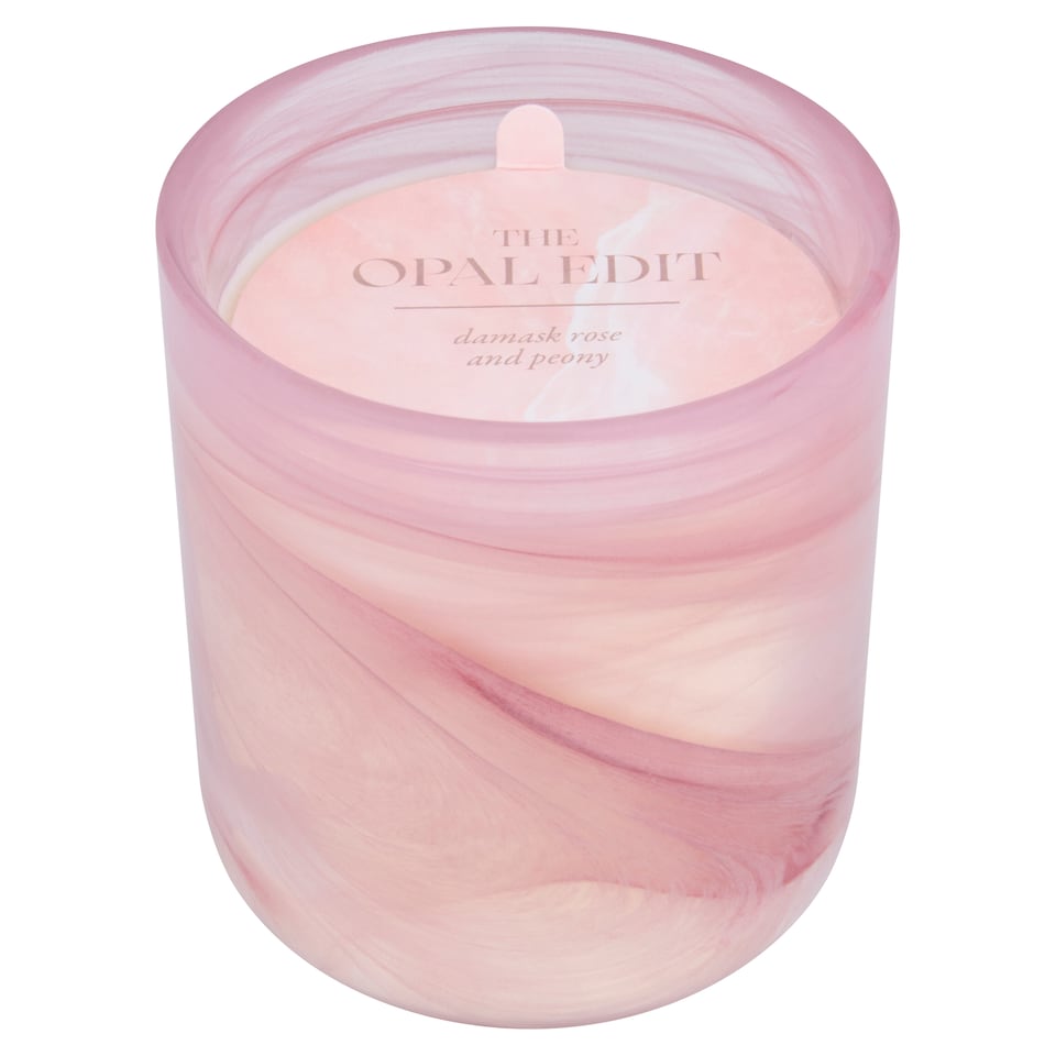 image 1 of  F&F Home Opal Edit Pink Damask Rose Candle 180g