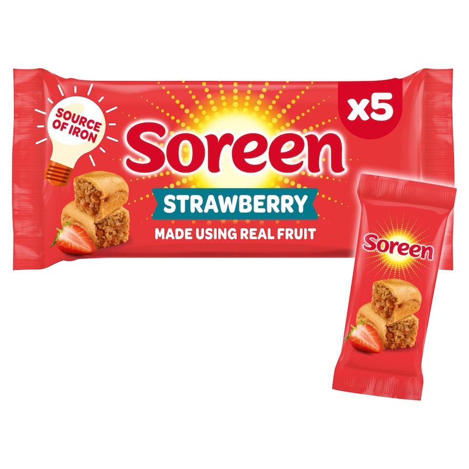 Soreen Lunchbox Loaves - Strawberry 5 Pack