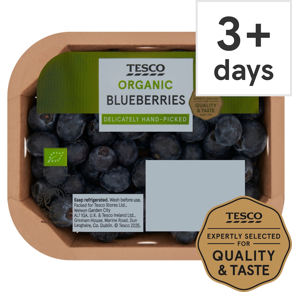 Tesco Organic Blueberries 150G