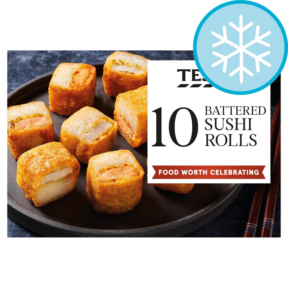 Tesco 10 Battered Crispy Sushi Rolls 200g