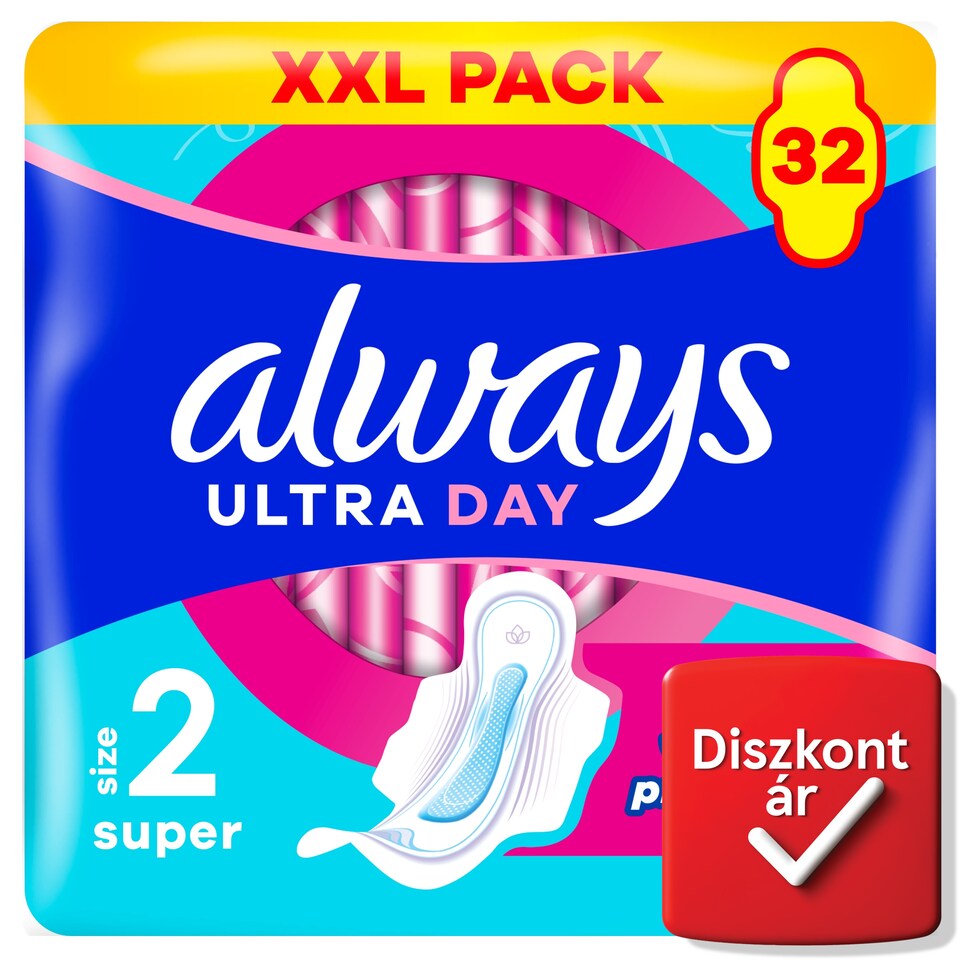 image 1 of Always Ultra Day Sanitary Towels Super (Size 2) Wings x 32 Pads