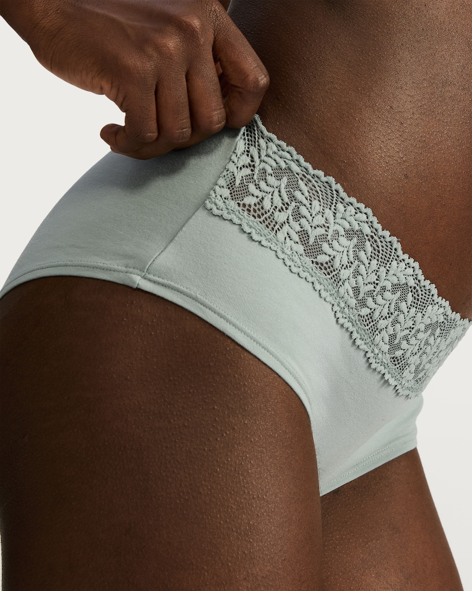 image 1 of F&F 5-Pack Lace Trim Short Knickers in Multi