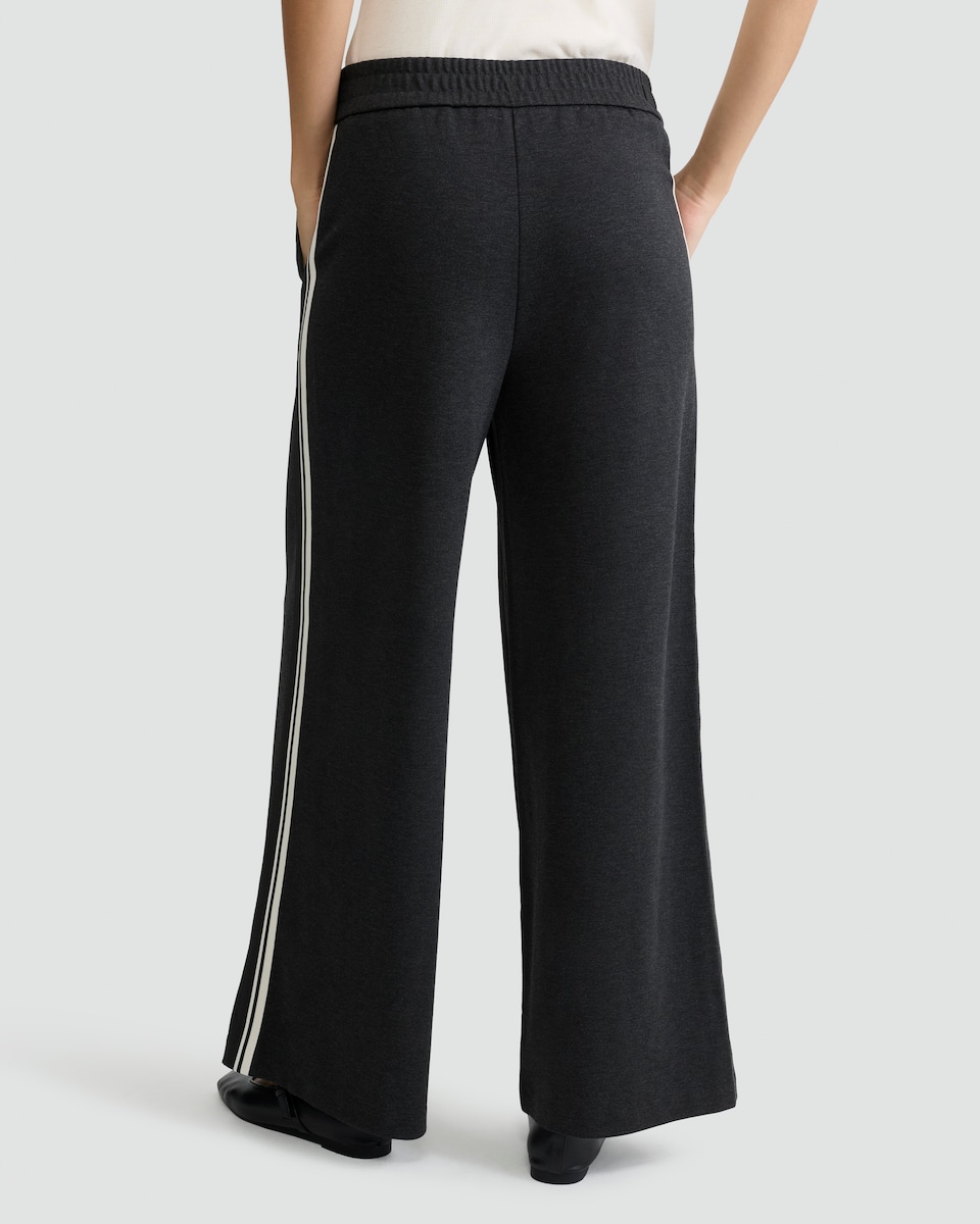 image 1 of F&F Side Stripe Wide Leg Trousers in Grey