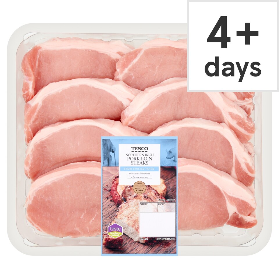 Tesco Northern Irish Pork Loin Steaks 1kg