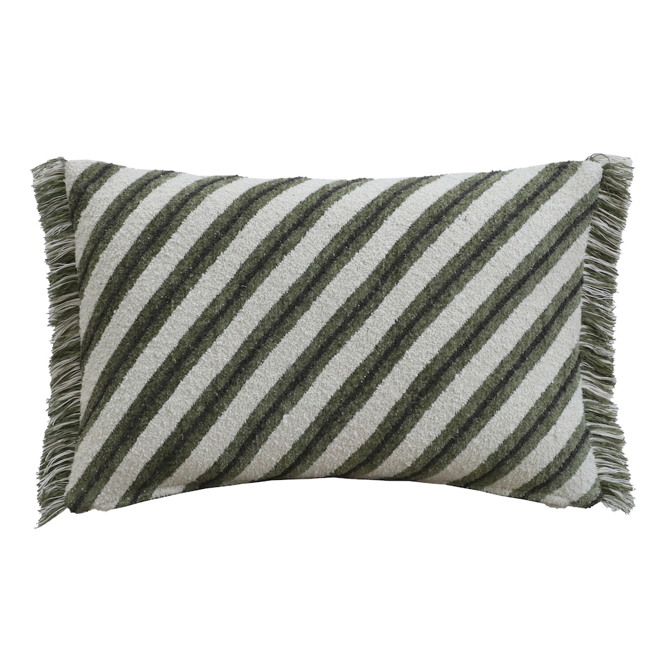 F&F Home Diagonal Chenille & Boucle Rectangle Cushion