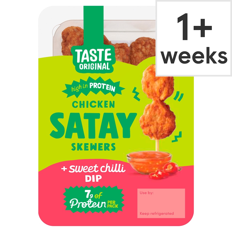 Taste Original Chicken Satay Skewers with Sweet Chilli Dip 55g