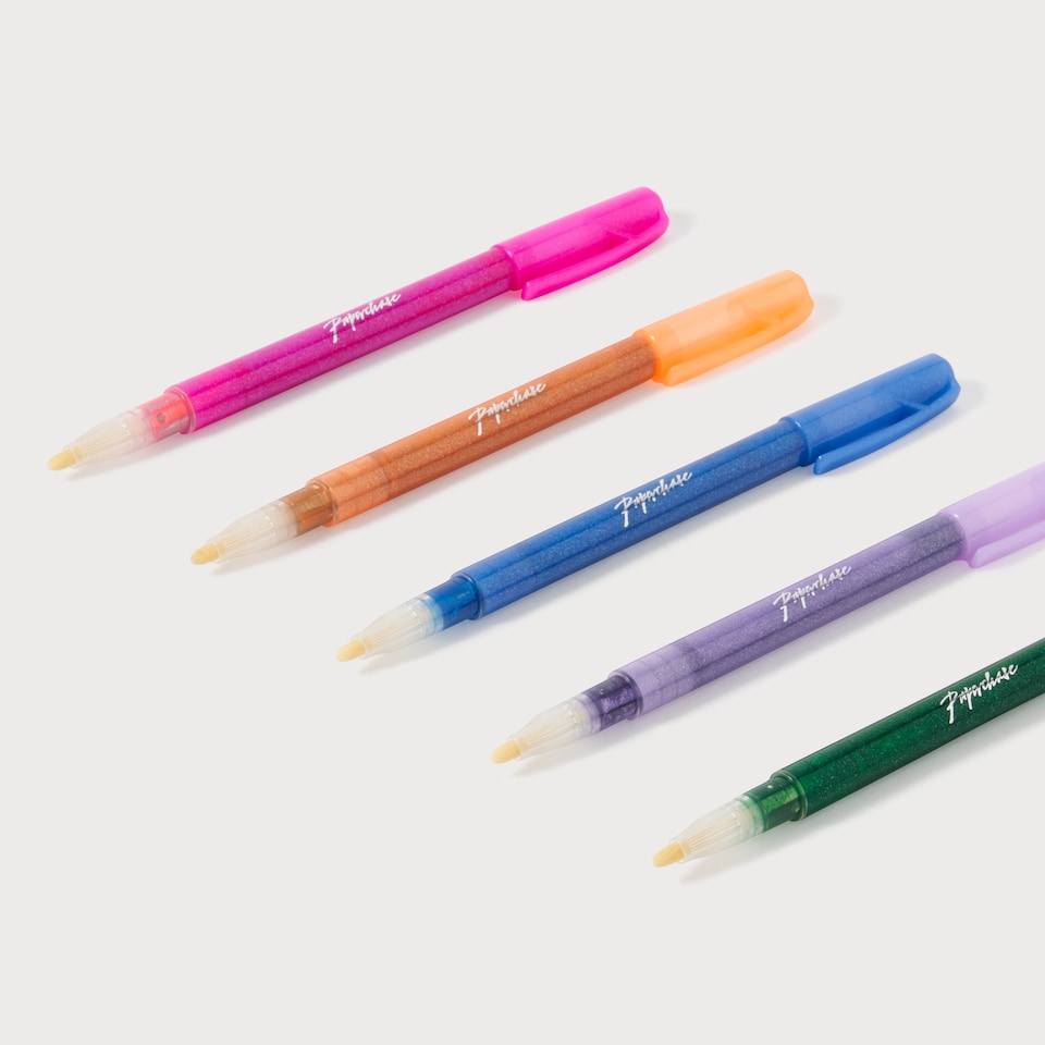 image 1 of Paperchase Rodeo Stars 5 Pack Shimmer Markers