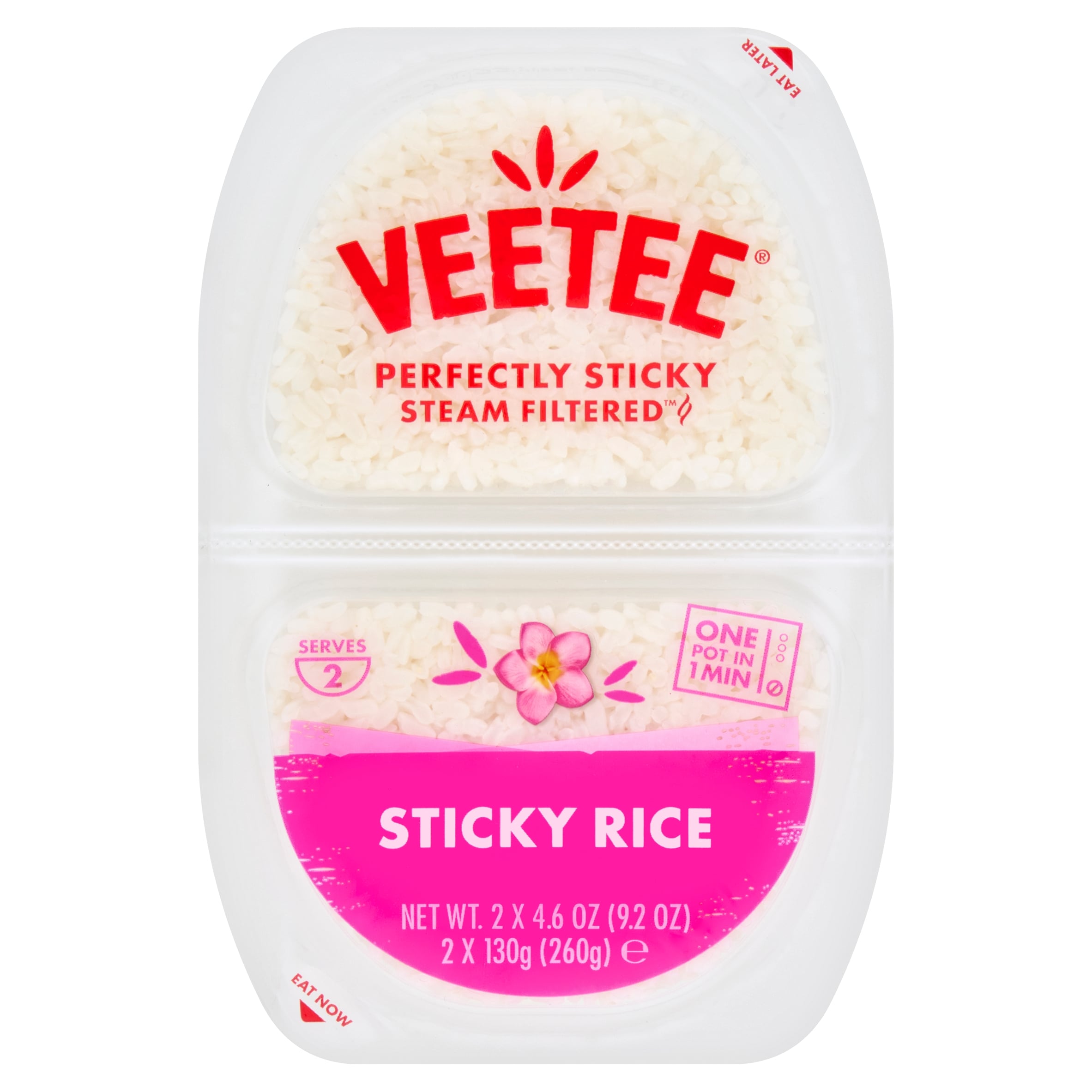 Veetee Heat Eat Sticky Rice Pots 2X130g