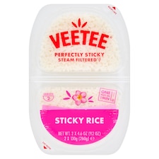 Veetee Heat Eat Sticky Rice Pots 2X130g