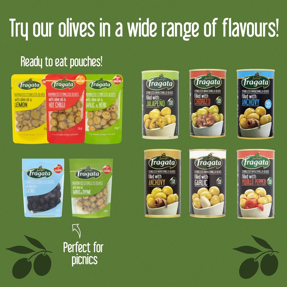 image 1 of Fragata Chorizo Stuffed Green Olives 350G