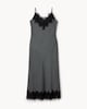 image 5 of F&F Pure Cotton Checked Lace Trim Midi Dress in Multi Black
