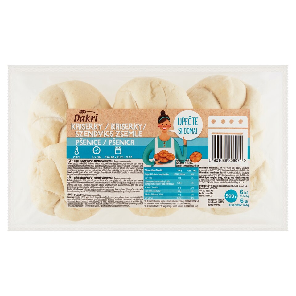 Obrázek 1 pro produkt Dakri Kaiserky pšenice 6 x 50g (300g)