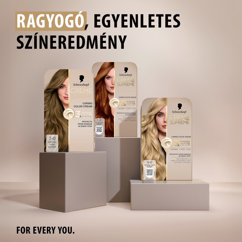 Schwarzkopf Creme Supreme tartós hajfesték 7-0 természetes szőke  1. kép