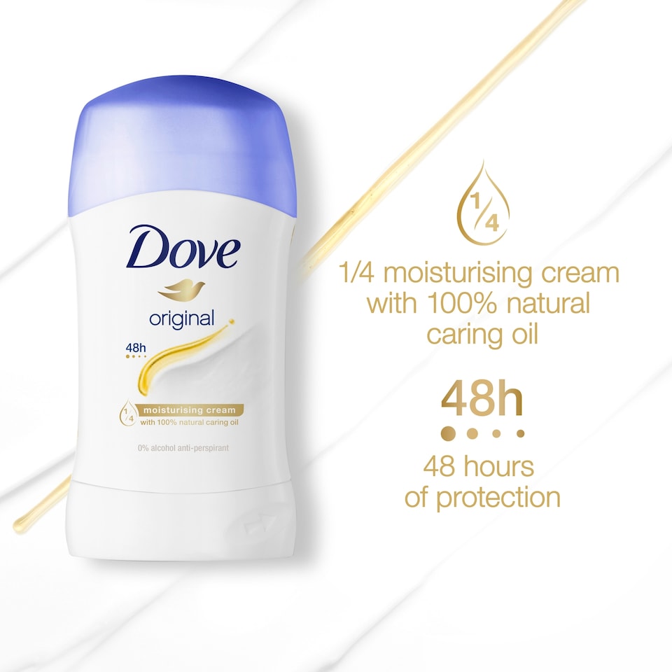 image 1 of Dove Women Original 48h Antiperspirant Deodorant Stick 40ml