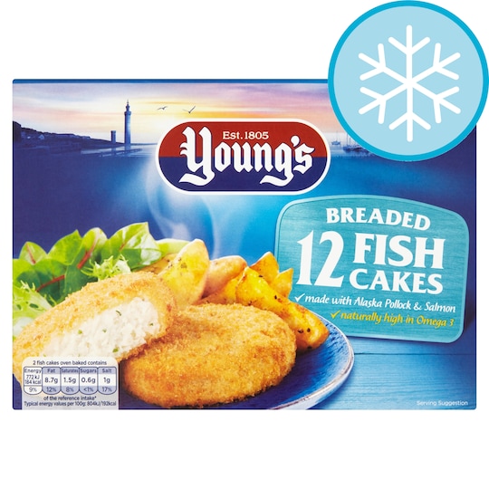 Youngs 12 Fish Cakes 600G Tesco Groceries
