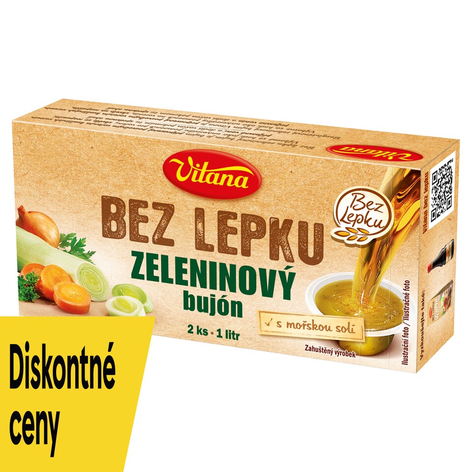 Vitana Zeleninový bujón bez lepku 2 ks 56 g