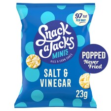 Snack a Jacks Salt & Vinegar Rice Cakes Grab Bag Snacks 23g