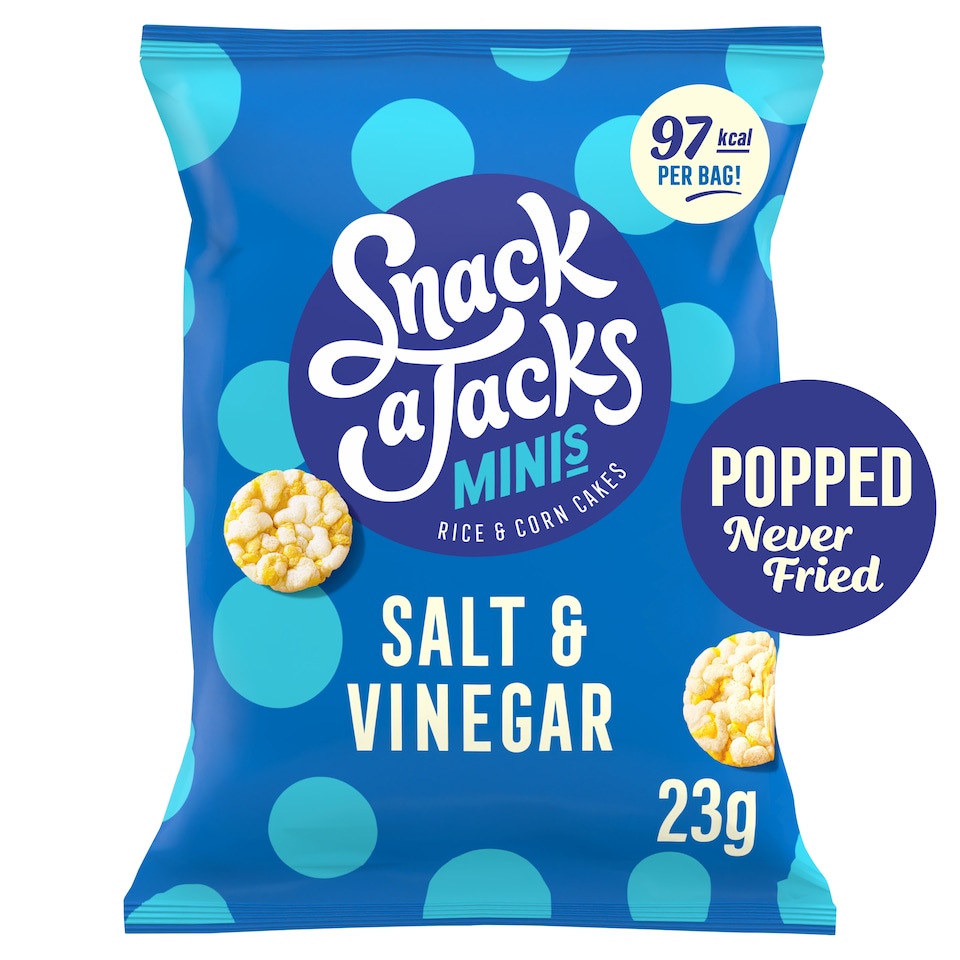 image 1 of Snack a Jacks Salt & Vinegar Rice Cakes Grab Bag Snacks 23g