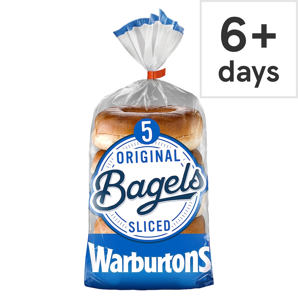 image 1 of Warburtons Soft & Sliced Original Bagels 5 Pack