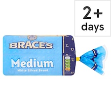Brace's Luxury Family White Bread - Medium Sliced 800g
