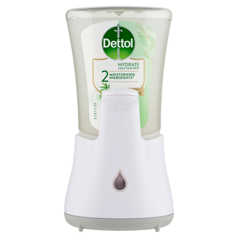 Obrázek 1 pro produkt Dettol Bezdotykový dávkovač mýdla + tekuté mýdlo aloe a bambus 250ml