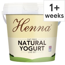 Henna Fat Free Natural Yogurt 1kg