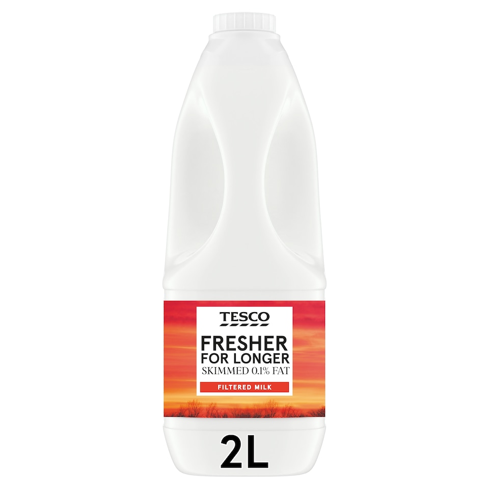 Tesco Filtered Skimmed Milk 2 Litre