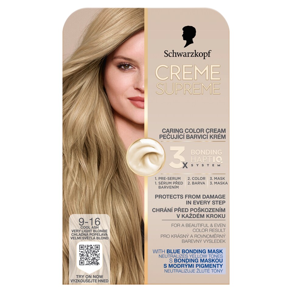Schwarzkopf Creme Supreme Barva na vlasy 9-16 Chladná popelavá velmi světlá blond
