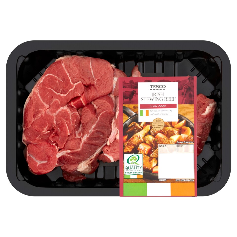 Tesco Irish Stewing Beef 454G