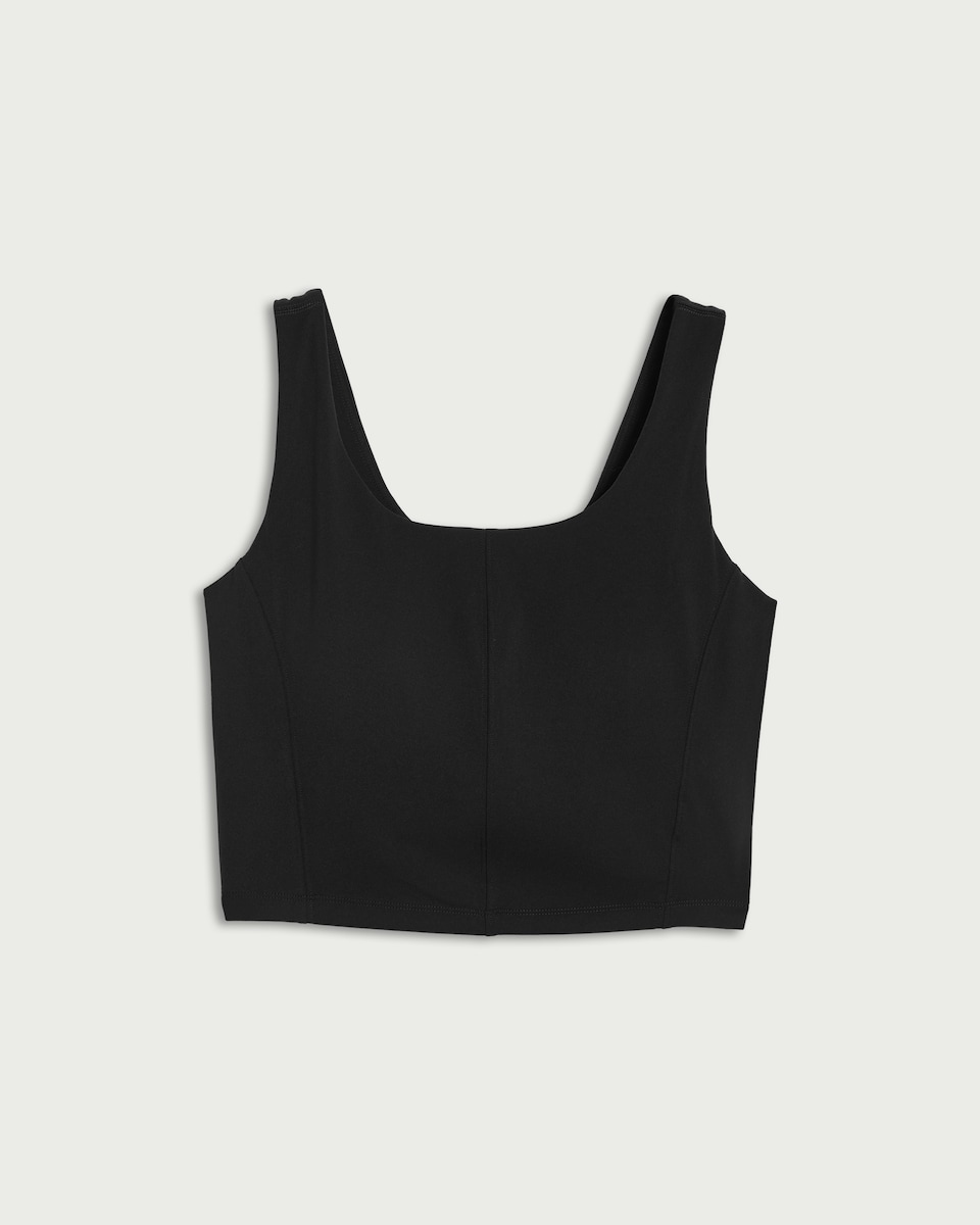 image 1 of F&F Active ULTRAMOVE Cropped Vest in Black