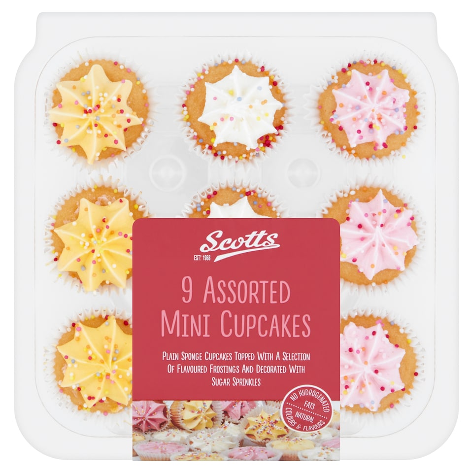 Scotts Mini Assorted Cupcakes 9Pack