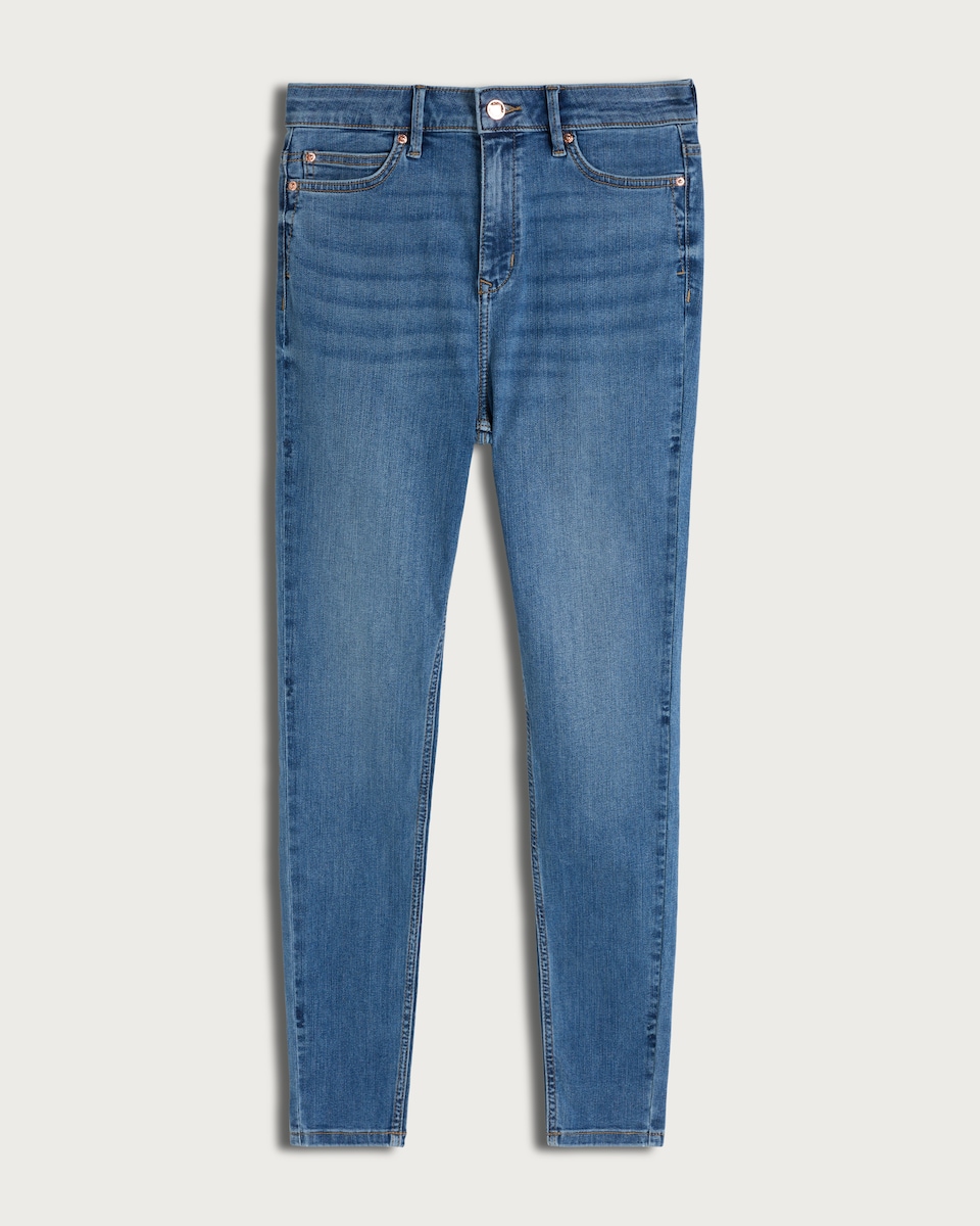 F&F Contour High Rise Skinny Fit Jeans in Navy