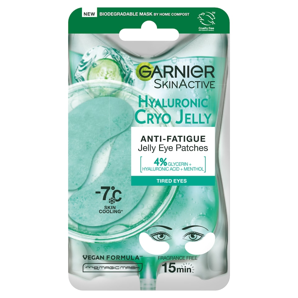 image 1 of Garnier Skinactive Hyaluronic Cryo Jelly Eye Patches 5g