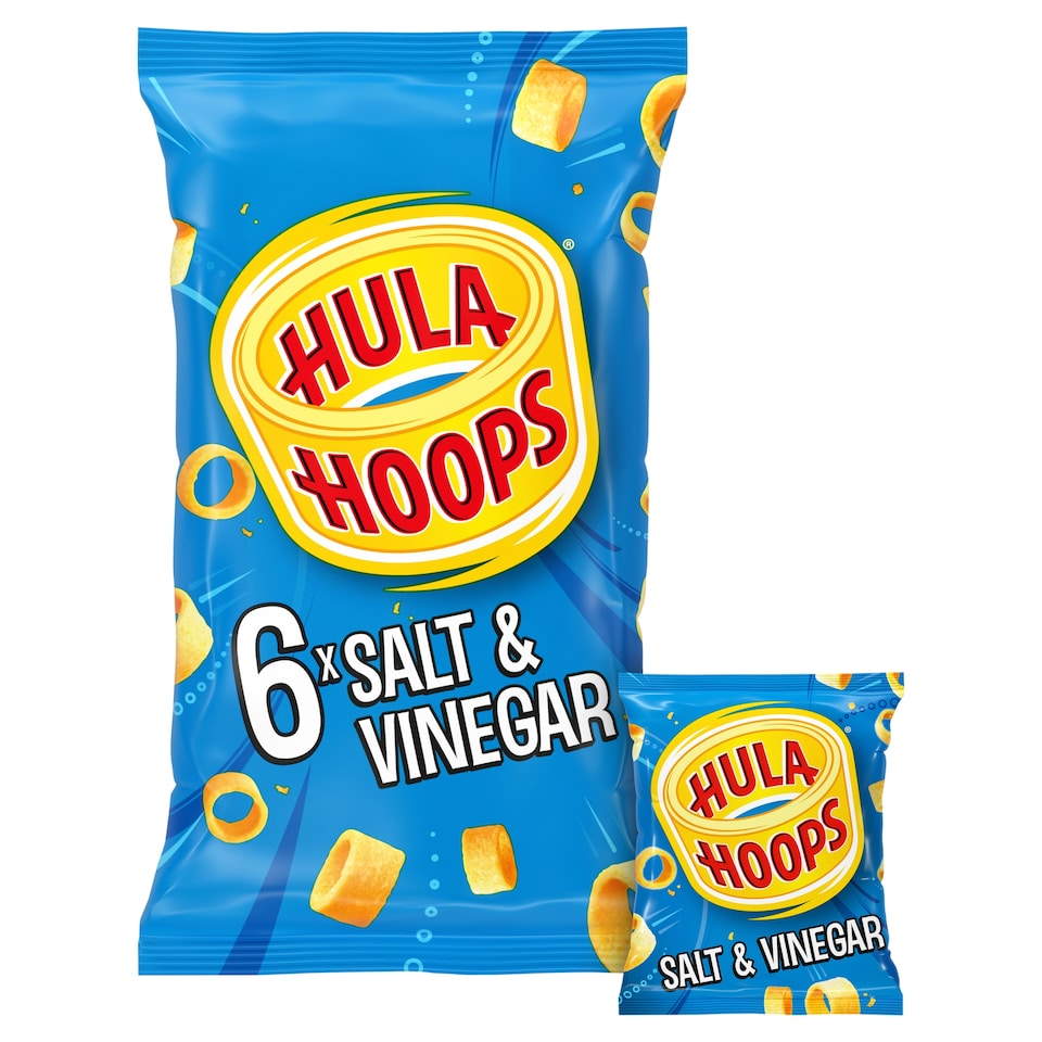 image 1 of Hula Hoops Salt & Vinegar Multipack Crisps 6x24g