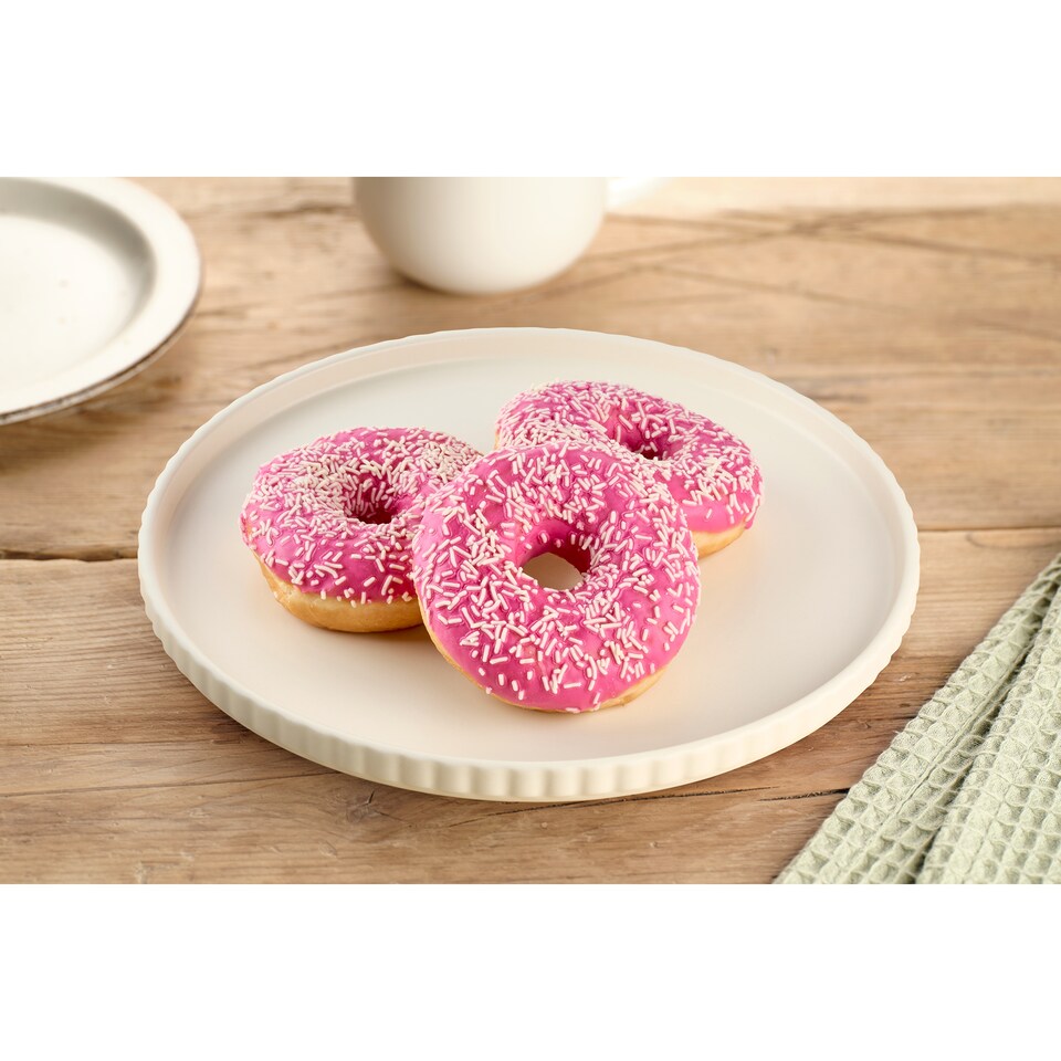image 1 of Tesco Donut with Strawberry Flavored Glaze 56g