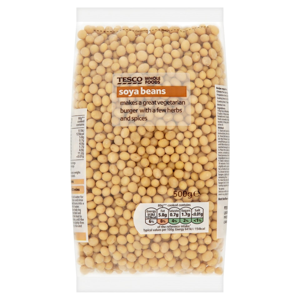 Tesco Wholefood Soya Beans 500G