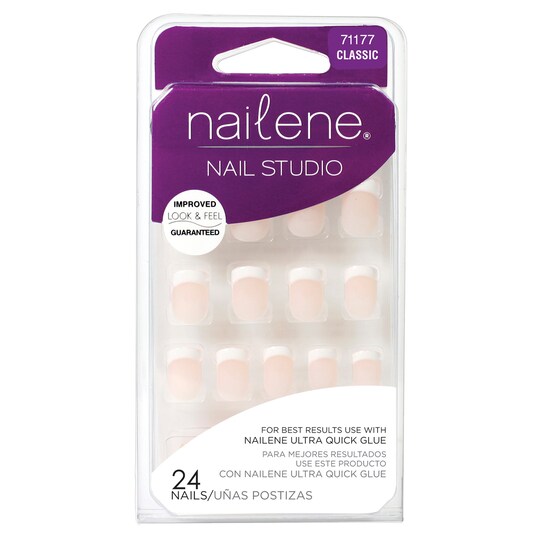Nailene Nail Studio Short French 71177 24 Pack Tesco Groceries