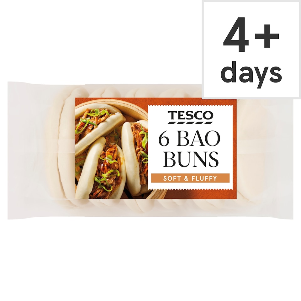 Tesco Bao Buns 6 Pack 168g