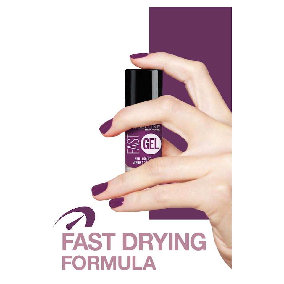 image 1 of Maybelline Fast Gel Nail Lacquer Wicked Berry 6.7Ml