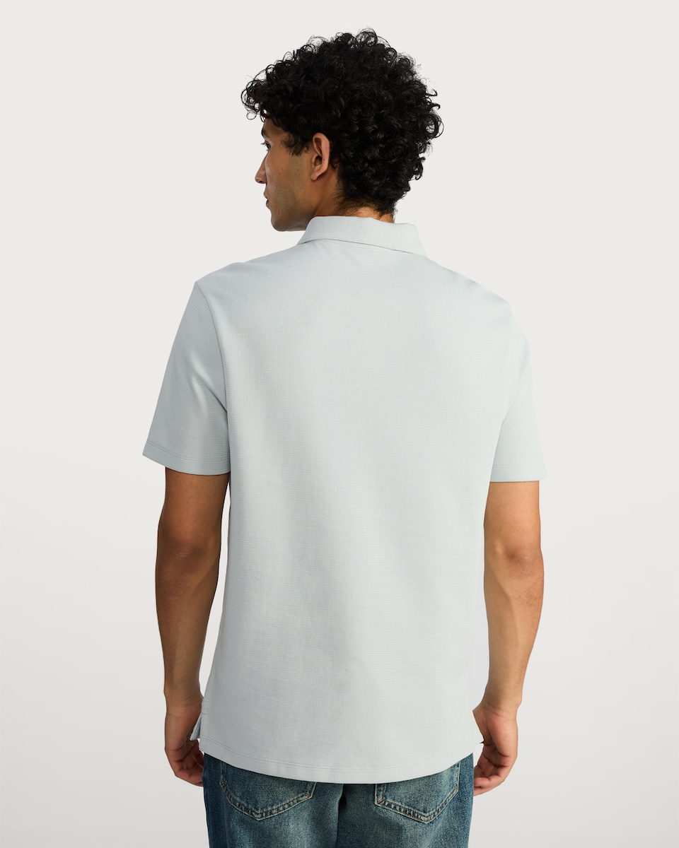 image 1 of F&F Cotton Rich Short Sleeved Polo Shirt in Blue