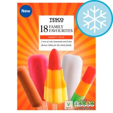 Tesco 18 Family Favourites Ice Lollies 890Ml
