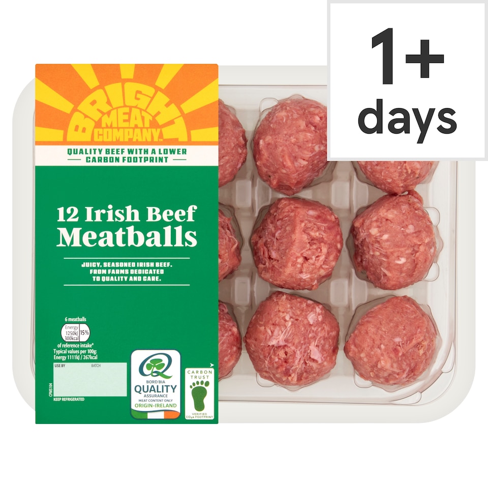 BRIGHT MEAT COMPANY 12 Irish Beef Meatballs 300g